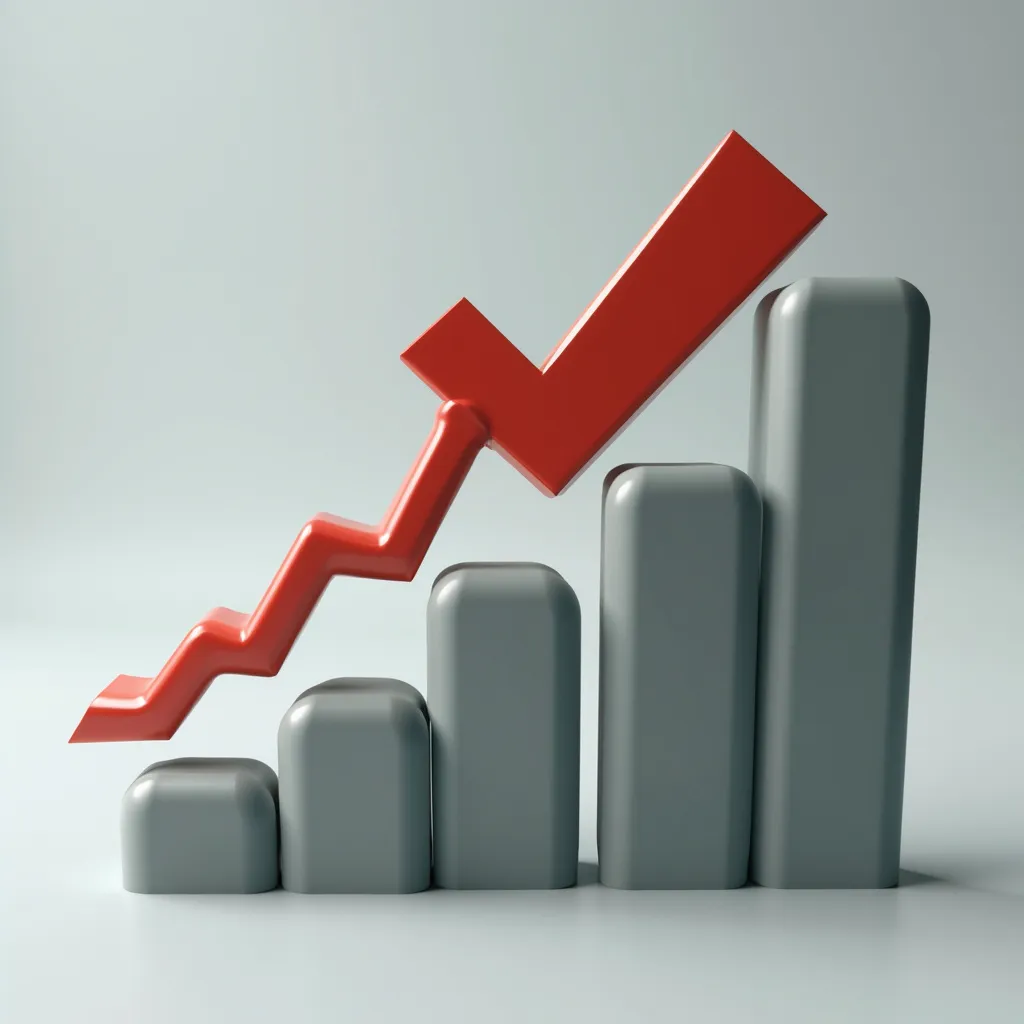 Gráfico de sucesso financeiro